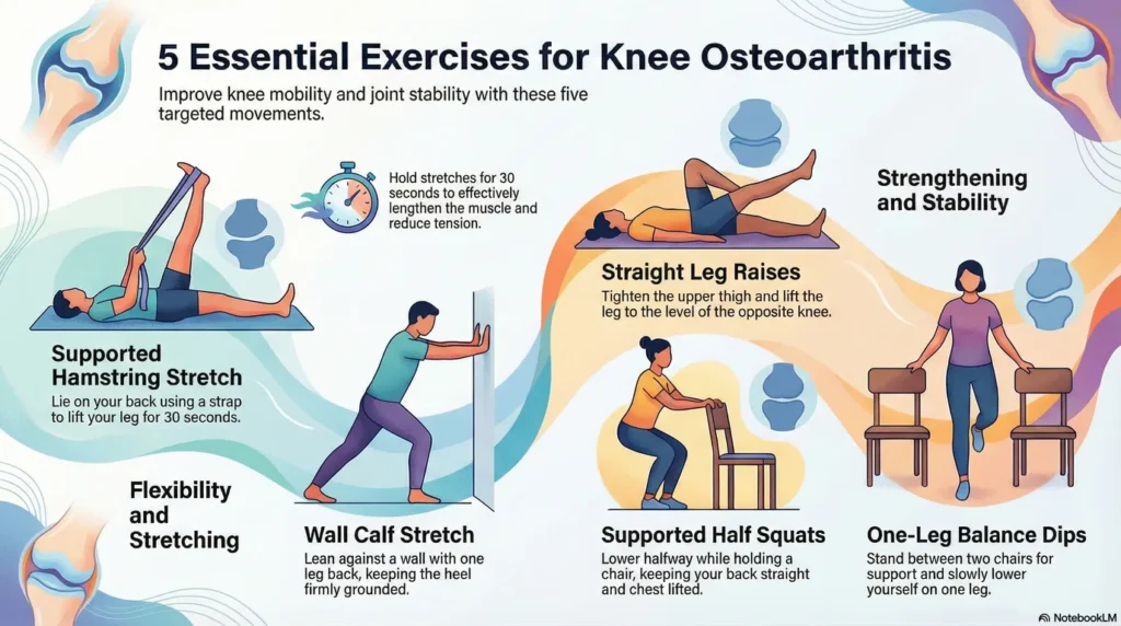 تمارين خشونة الركبة بالصور