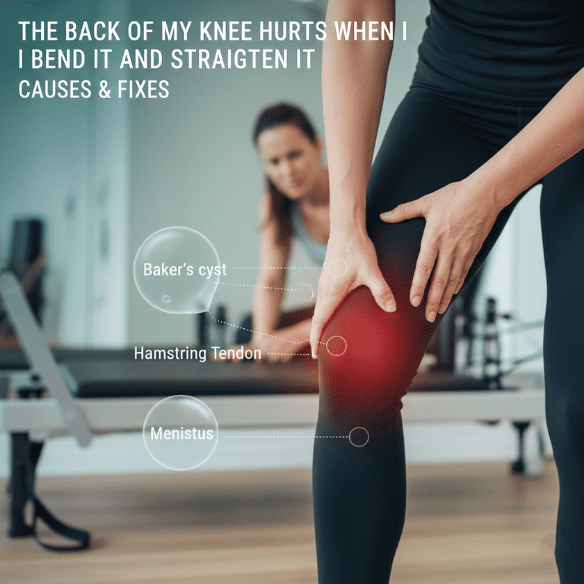 The back of my knee hurts when i bend it and straighten it - pain in back of knee when bending and straightening, pain behind knee when bending leg