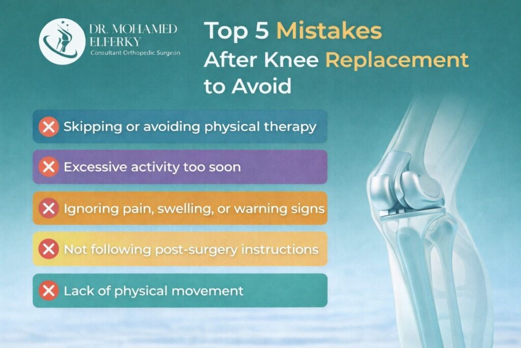 Top 5 mistakes after knee replacement